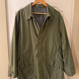 Lands' End Men's Green Trench Coat